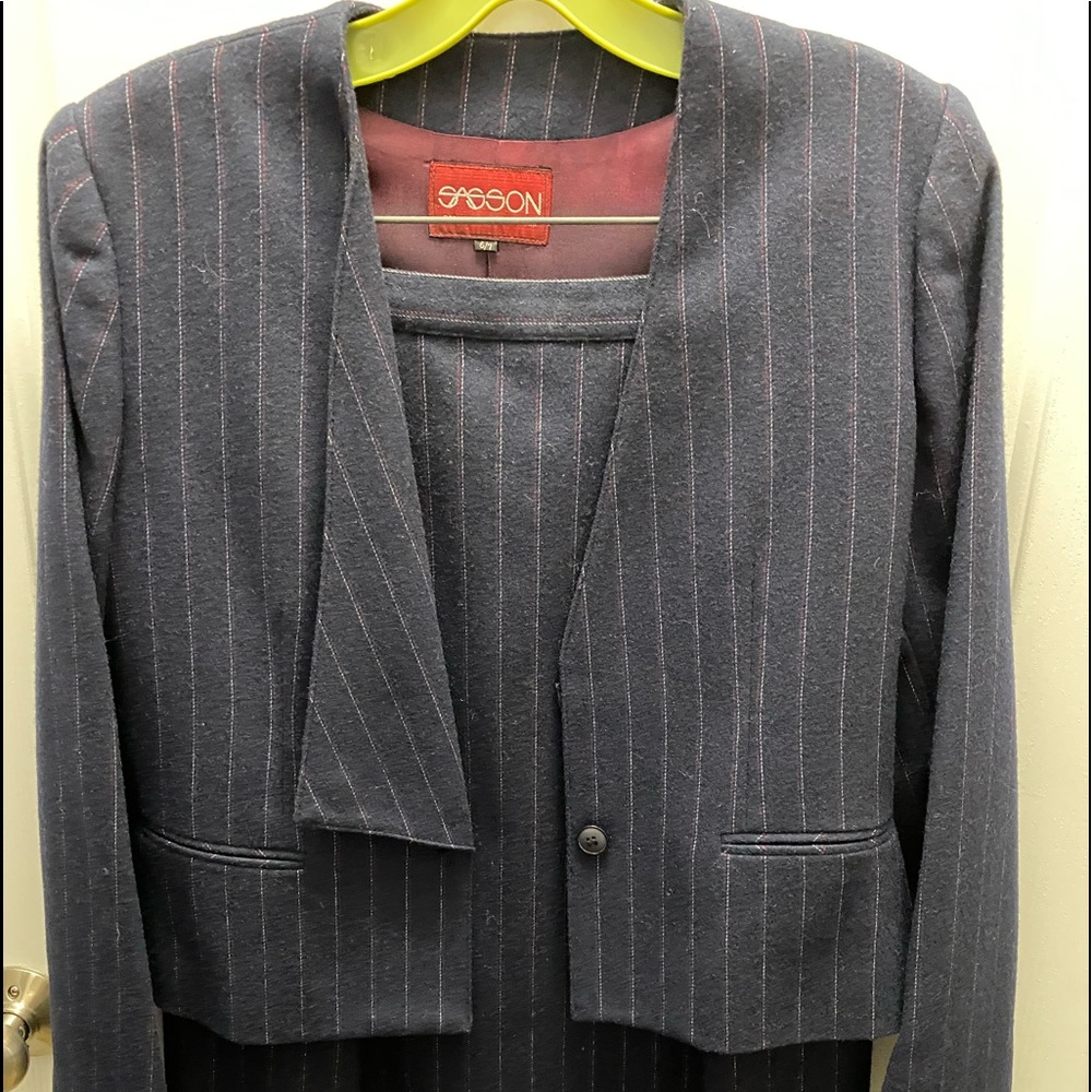 Have a suit jacket and skirt